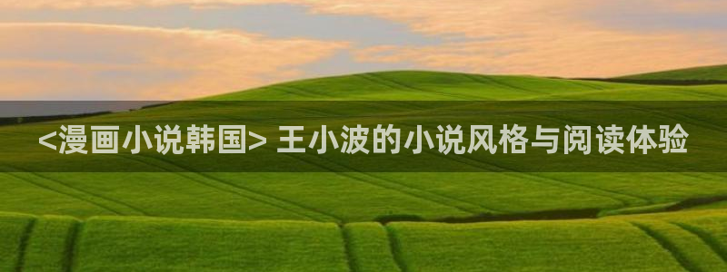 榨精病栋韩漫在线看：<漫画小说韩国> 王小波的小说风格与阅读体验